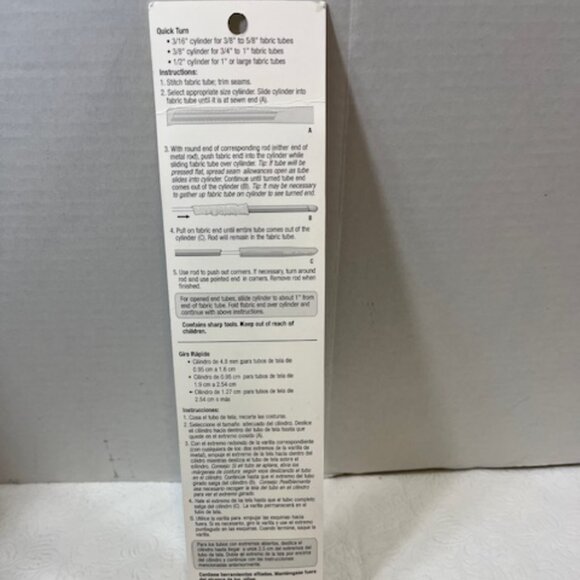 Quick Turn Fabric Tube Turners Set of 3/Pkg Sewing, Crafting - Picture 4 of 5